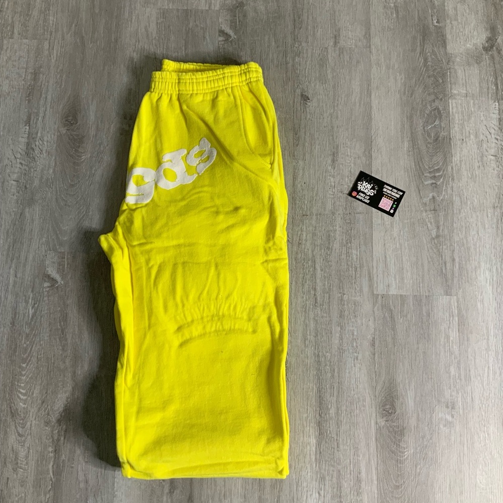 Yellow Sp5der SweatPants - Picture 3 of 7